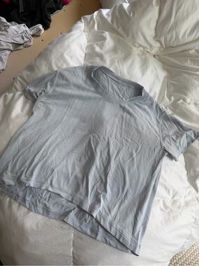 lululemon athletica Light blue Short Sleeve Perforated Tee